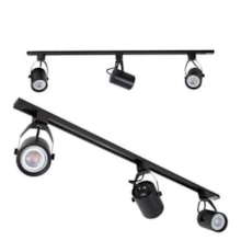 Kit Trilho 3 Spots LED 5W 3000K Preto - DILUX Kit Trilho 3 Spots LED 5W 3000K Preto - DILUX