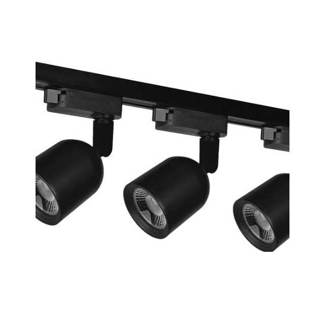 Kit Trilho com 3 Spots LED 7w 3000k Elegance Preto - AVANT