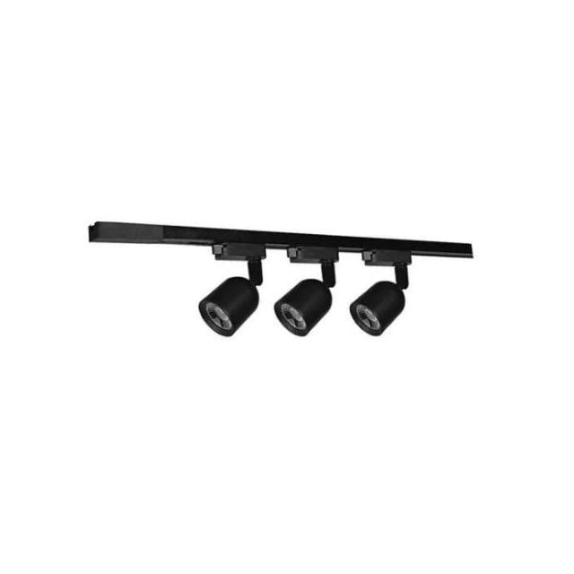 Kit Trilho com 3 Spots LED 7w 3000k Elegance Preto - AVANT Kit Trilho com 3 Spots LED 7w 3000k Elegance Preto - AVANT
