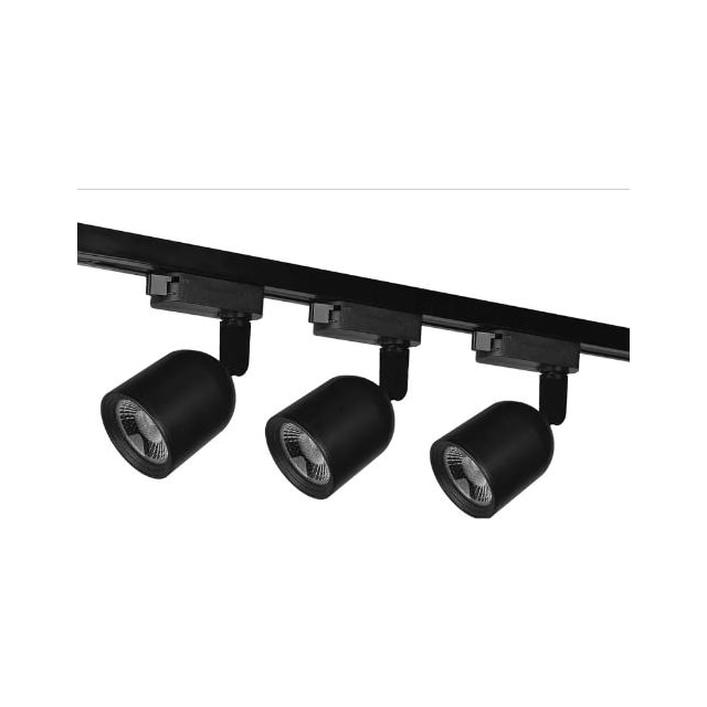 Kit Trilho com 3 Spots LED 7w 6500k Elegance Preto - AVANT