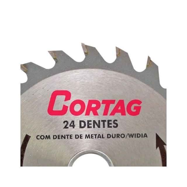 Lâmina de Serra Circular para Madeira 24 Dentes 11mm - Cortag 