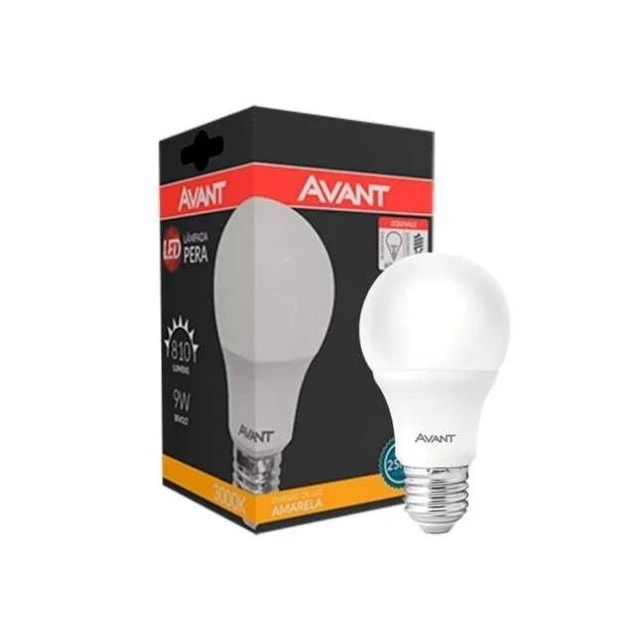 Lâmpada de Led Pera A60 3000K 9W - AVANT