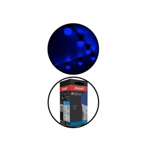 Lâmpada LED Bolinha Azul E27 4w - AVANT