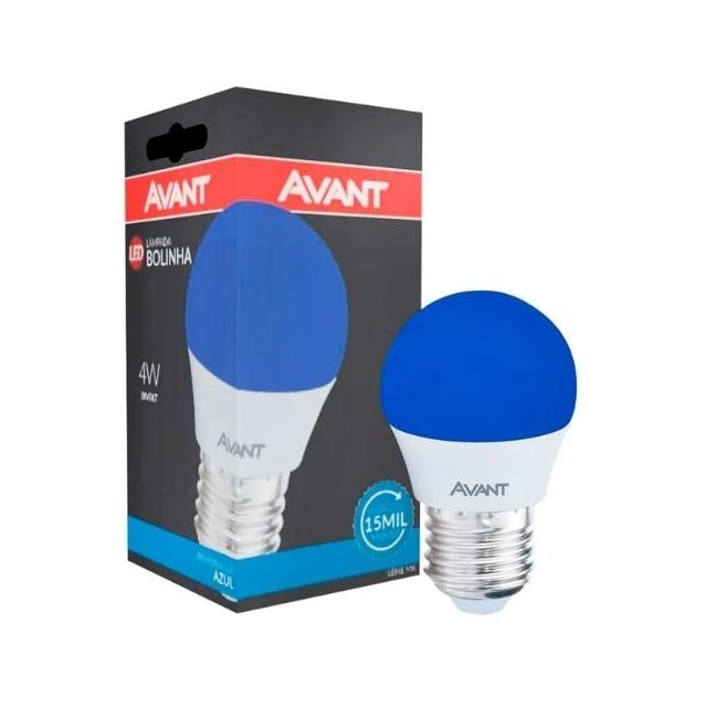 Lâmpada LED Bolinha Azul E27 4w - AVANT