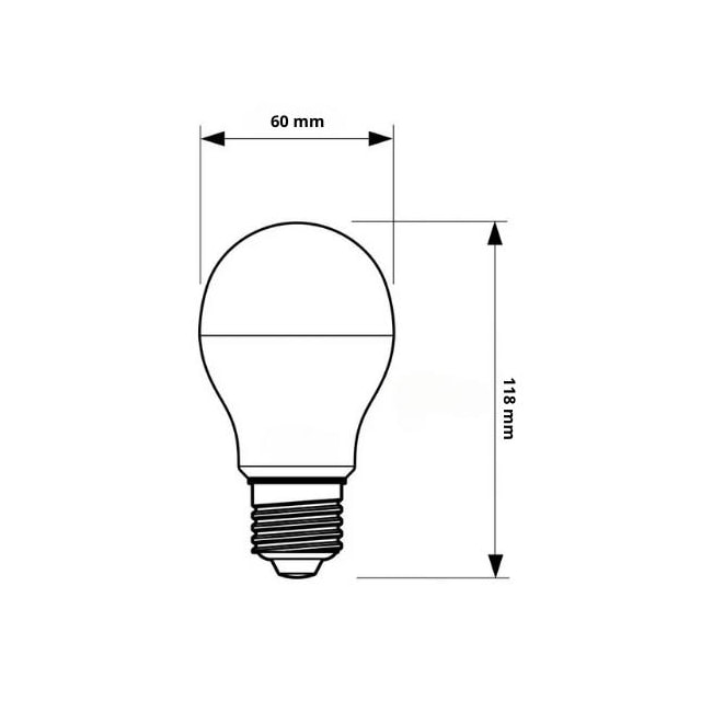 Lâmpada LED Bulbo 15W 6500k A65 - Dilux