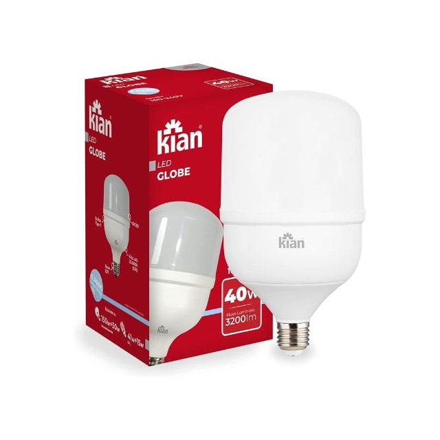 Lâmpada Led Bulbo Branca 40W 6500K - Kian