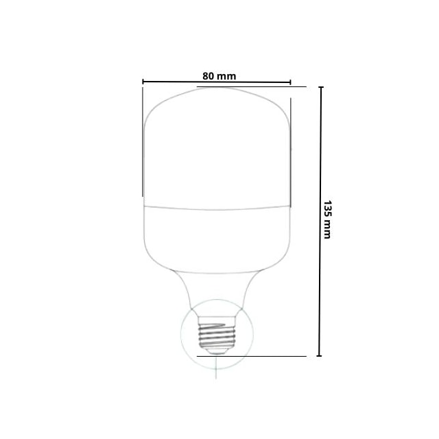 Lâmpada LED Bulbo T100 30w 6500k E27 - Dilux