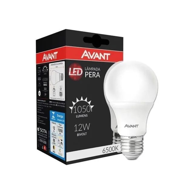 Lâmpada LED Pêra 12w 6500k - Avant