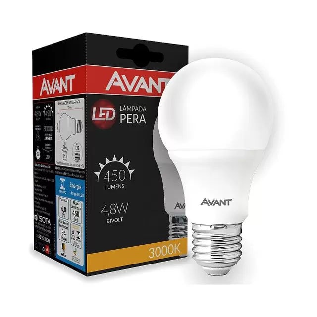 Lâmpada LED Pêra 4,8w 3000k - Avant