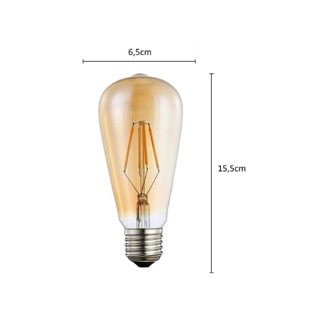 Lâmpada LED Pêra 4w 2200k ST64 - AVANT