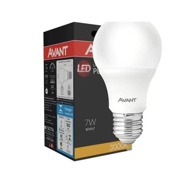 Lâmpada LED Pêra 7w 3000k - AVANT Lâmpada LED Pêra 7w 3000k - AVANT