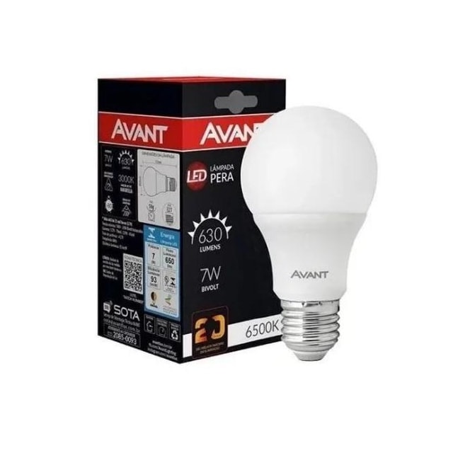 Lâmpada LED Pêra 7w 6500k - Avant