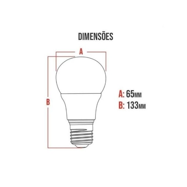 Lâmpada Led Pera 7w 6500k - AVANT