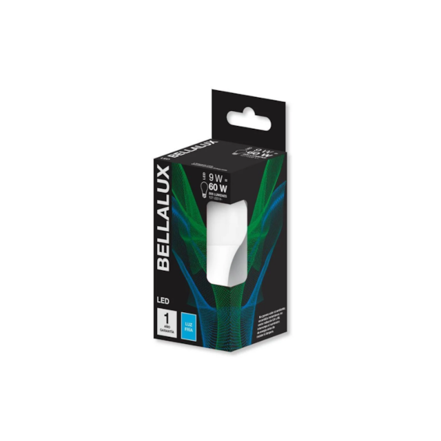 Lâmpada LED Pera 9W 6500K - BELLALUX