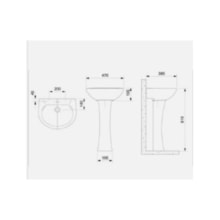 Lavatório com Coluna Saveiro Preto - CELITE Lavatório com Coluna Saveiro Preto - CELITE