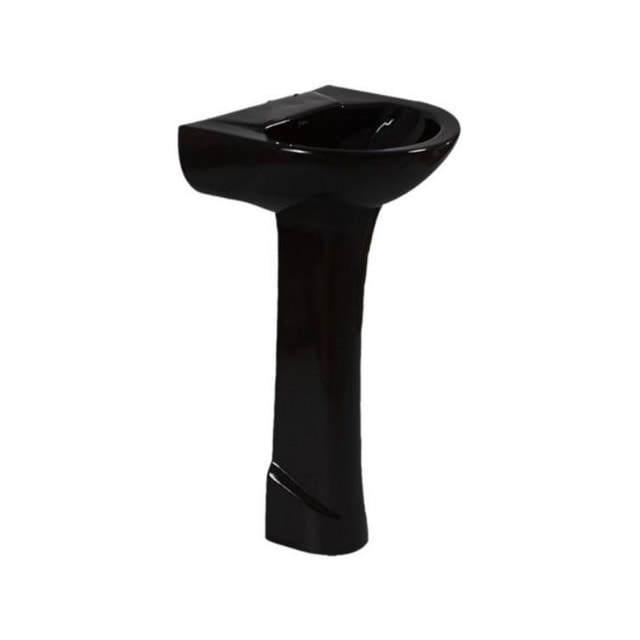 Lavatório com Coluna Saveiro Preto - CELITE Lavatório com Coluna Saveiro Preto - CELITE