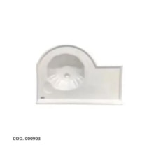 Lavatório de Bancada Direito Branco Fibra - FORTMÁRMORE Lavatório de Bancada Direito Branco Fibra - FORTMÁRMORE