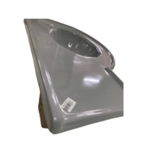 Lavatório de Bancada Direito Cinza Fibra - FORTMÁRMORE Lavatório de Bancada Direito Cinza Fibra - FORTMÁRMORE