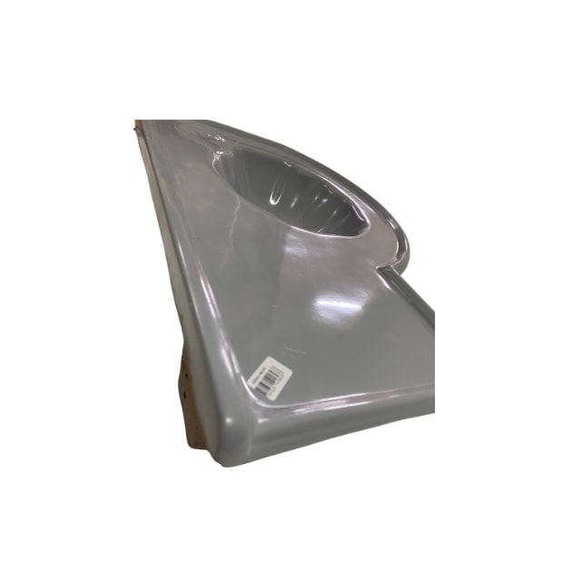 Lavatório de Bancada Direito Cinza Fibra - FORTMÁRMORE Lavatório de Bancada Direito Cinza Fibra - FORTMÁRMORE