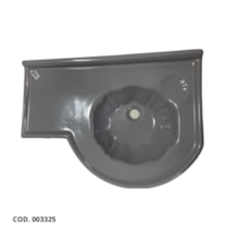 Lavatório de Bancada Direito Cinza Fibra - FORTMÁRMORE Lavatório de Bancada Direito Cinza Fibra - FORTMÁRMORE