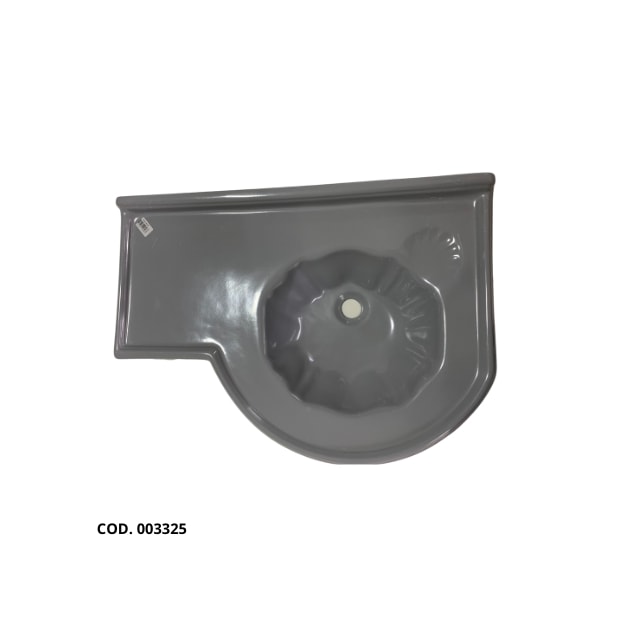 Lavatório de Bancada Direito Cinza Fibra - FORTMÁRMORE Lavatório de Bancada Direito Cinza Fibra - FORTMÁRMORE