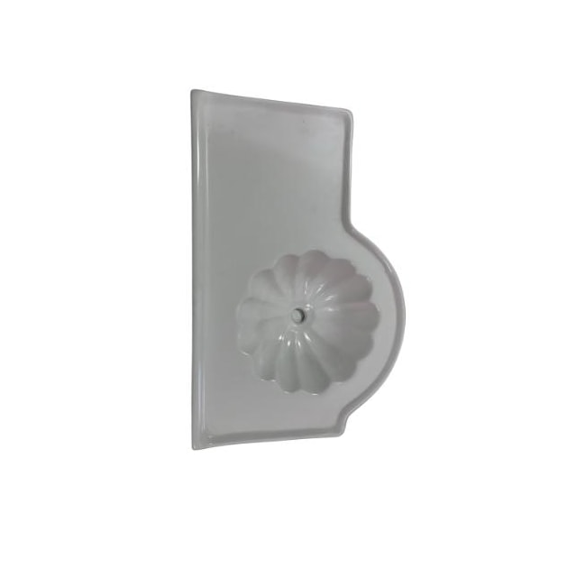 Lavatório de Bancada Esquerdo Branco Fibra - FORTMÁRMORE Lavatório de Bancada Esquerdo Branco Fibra - FORTMÁRMORE