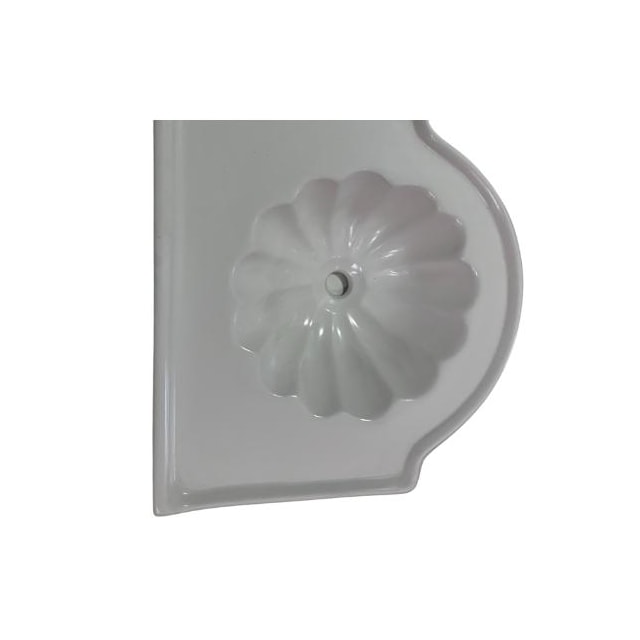 Lavatório de Bancada Esquerdo Branco Fibra - FORTMÁRMORE Lavatório de Bancada Esquerdo Branco Fibra - FORTMÁRMORE