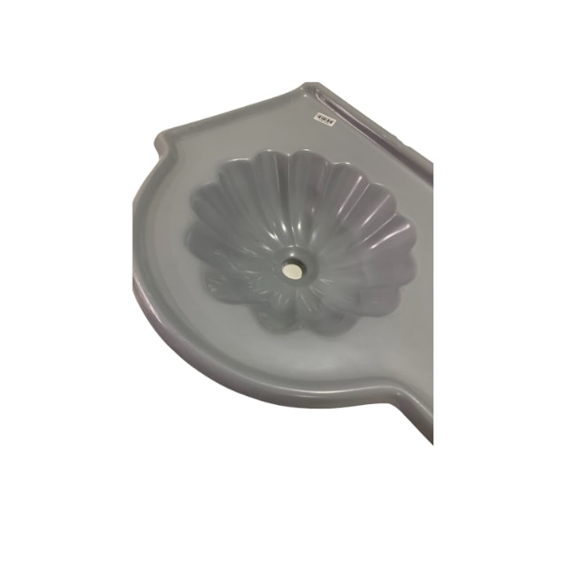 Lavatório de Bancada Esquerdo Cinza Fibra - FORTMÁRMORE Lavatório de Bancada Esquerdo Cinza Fibra - FORTMÁRMORE