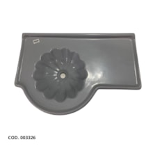 Lavatório de Bancada Esquerdo Cinza Fibra - FORTMÁRMORE Lavatório de Bancada Esquerdo Cinza Fibra - FORTMÁRMORE