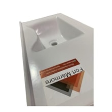 Lavatório Luxo Magnum Branco Fibra - FORTMÁRMORE Lavatório Luxo Magnum Branco Fibra - FORTMÁRMORE