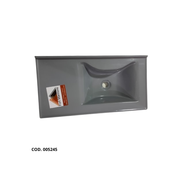 Lavatório Luxo Magnum Cinza Fibra - FORTMÁRMORE Lavatório Luxo Magnum Cinza Fibra - FORTMÁRMORE