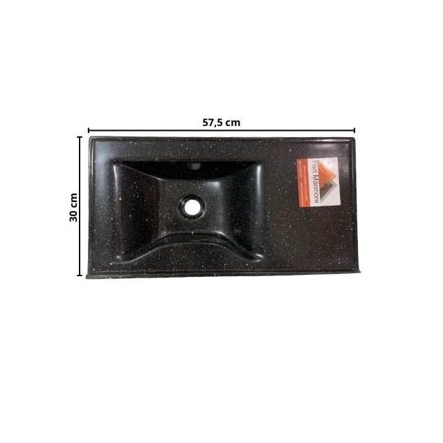 Lavatório Luxo Magnum Grafite Fibra - FORTMÁRMORE Lavatório Luxo Magnum Grafite Fibra - FORTMÁRMORE