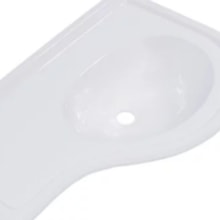 Lavatório Mármore Sintético Premium Direito Branco - DECORALITA Lavatório Mármore Sintético Premium Direito Branco - DECORALITA