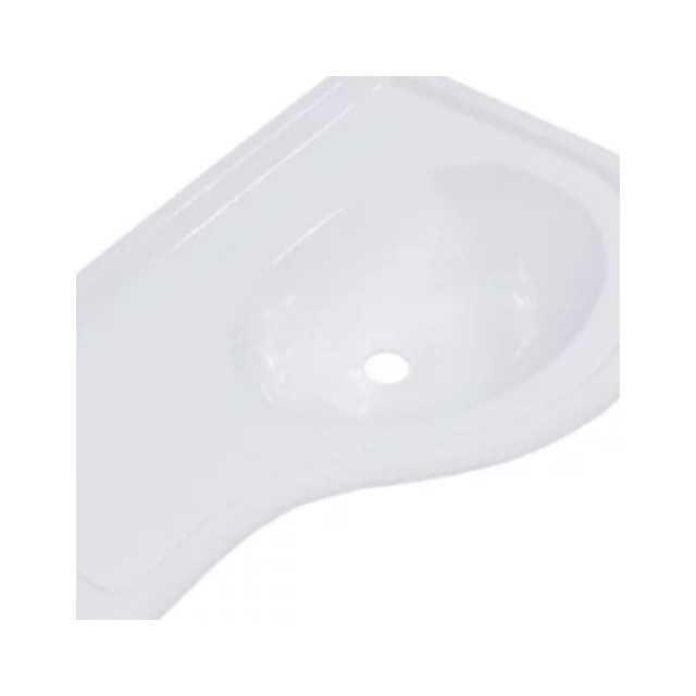 Lavatório Mármore Sintético Premium Direito Branco - DECORALITA Lavatório Mármore Sintético Premium Direito Branco - DECORALITA