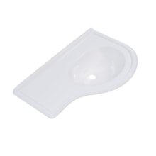 Lavatório Mármore Sintético Premium Direito Branco - DECORALITA Lavatório Mármore Sintético Premium Direito Branco - DECORALITA