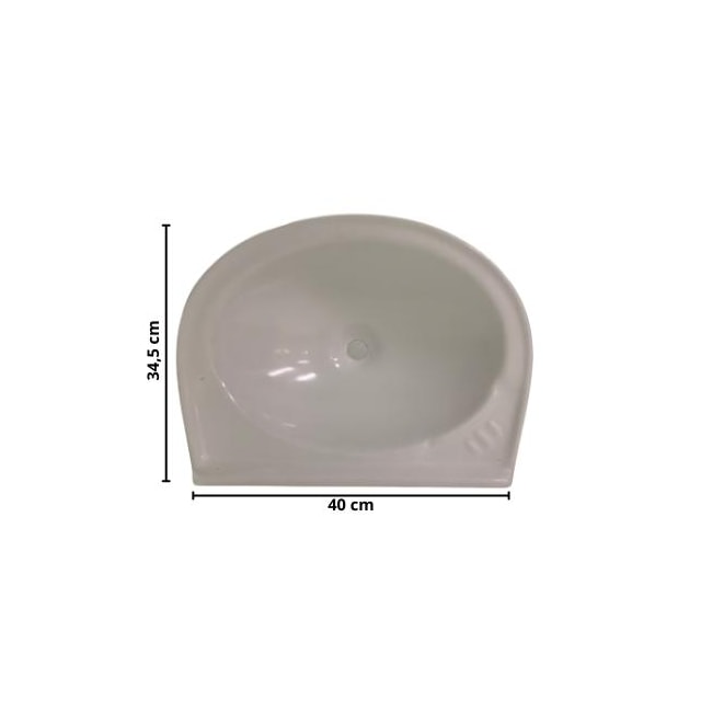 Lavatório Médio Branco de Fibra - FortMármore Lavatório Médio Branco de Fibra - FortMármore