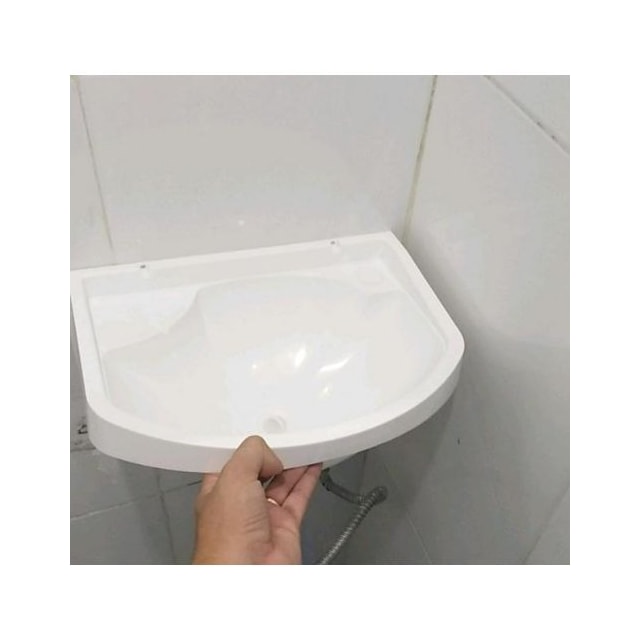 Lavatório Pequeno de Plástico Econômico Branco - HERC Lavatório Pequeno de Plástico Econômico Branco - HERC