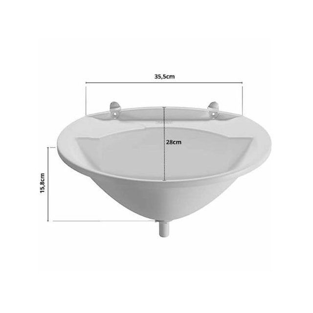 Lavatório Plástico Branco - Astra