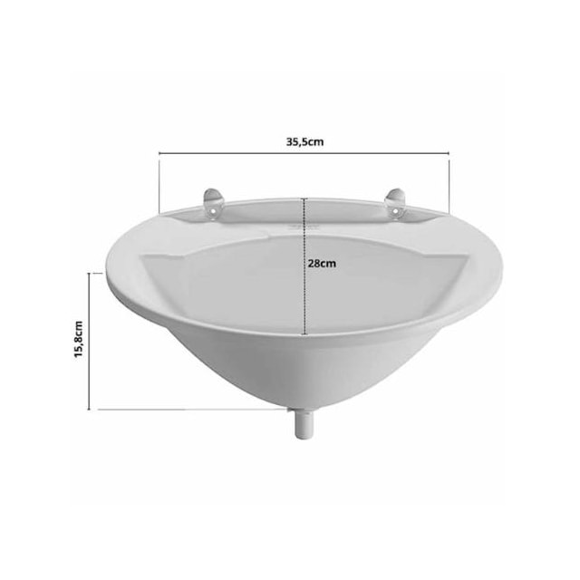 Lavatório Plástico Branco - Astra Lavatório Plástico Branco - Astra