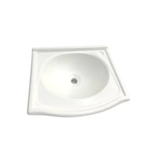 Lavatório Retangular Branco de Fibra - FORTMÁRMORE Lavatório Retangular Branco de Fibra - FORTMÁRMORE