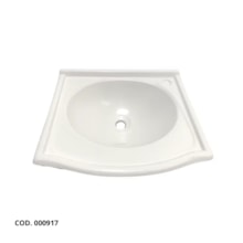 Lavatório Retangular Branco de Fibra - FORTMÁRMORE Lavatório Retangular Branco de Fibra - FORTMÁRMORE