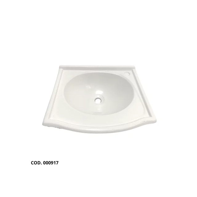 Lavatório Retangular Branco de Fibra - FORTMÁRMORE Lavatório Retangular Branco de Fibra - FORTMÁRMORE