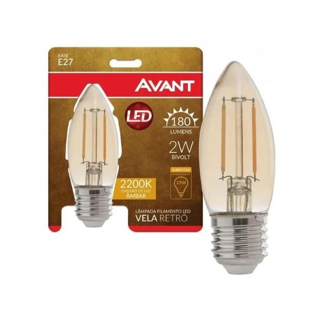 LED Retrô Vela 2w 2200k - Avant