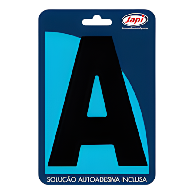 Letra A em ACM Médio Preto - JAPI