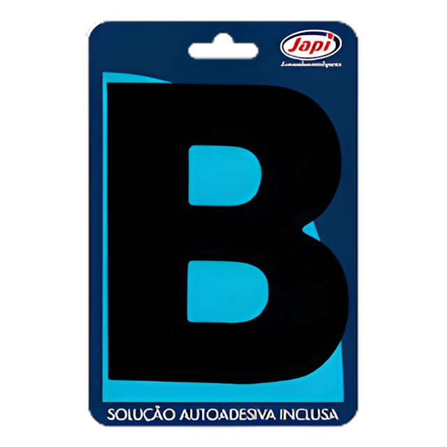 Letra B em ACM Médio Preto - JAPI