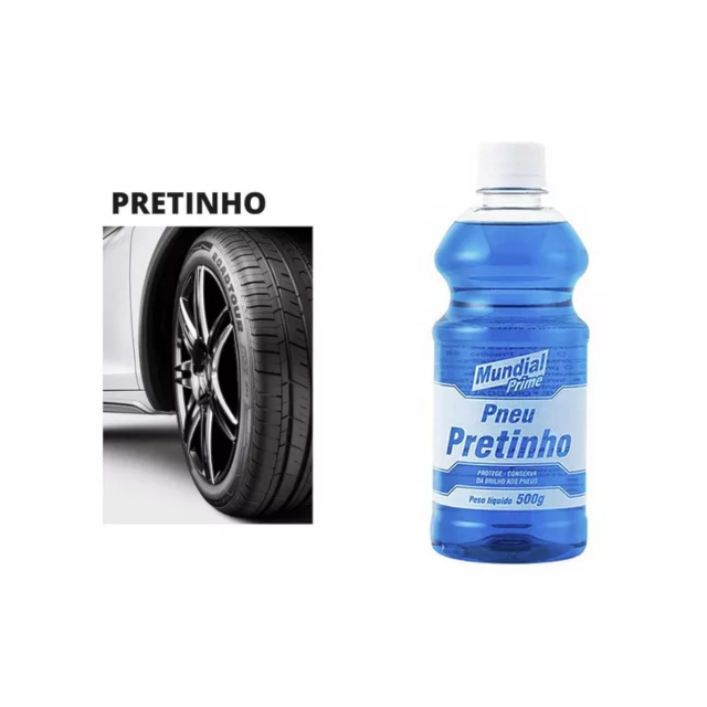 Limpa Pneus 500ml Pneu Pretinho - MUNDIAL Limpa Pneus 500ml Pneu Pretinho - MUNDIAL