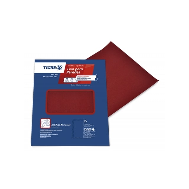 Lixa para Massa/Madeira Grão 100 - Tigre Lixa para Massa/Madeira Grão 100 - Tigre