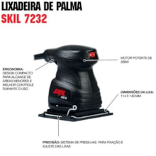 Lixadeira Orbital de Palma 7232 200W - Skil