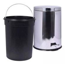 Lixeira 12 Litros de Aço Inox com Pedal - KALA Lixeira 12 Litros de Aço Inox com Pedal - KALA