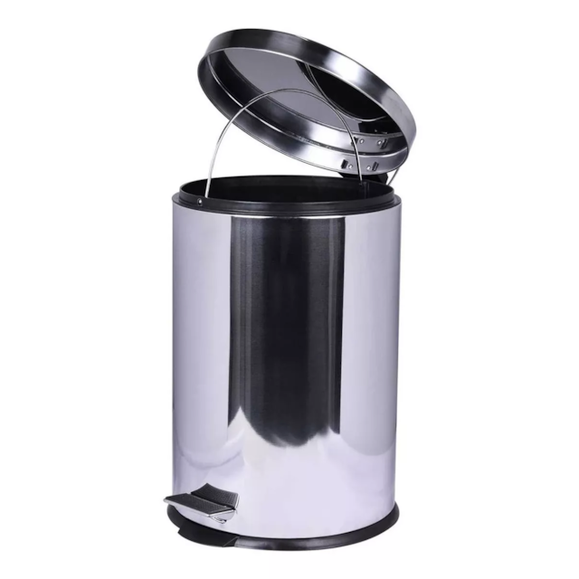 Lixeira 12 Litros de Aço Inox com Pedal - KALA Lixeira 12 Litros de Aço Inox com Pedal - KALA